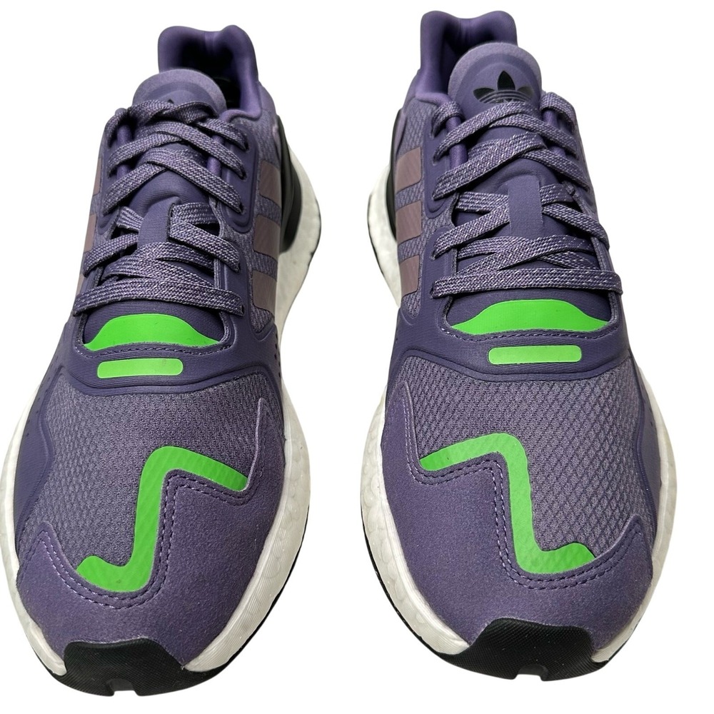 Adidas women's Size 9 Day Jogger Sneakers Shoes FW4827 Purple Green Lace Up